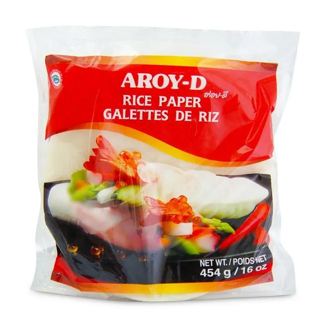 Бумага рисовая круглая Aroy-D 22 см 454 г (44 шт/кор)