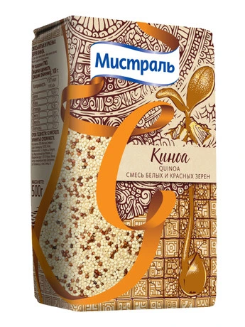 Киноа Мистраль смесь белых и красных зерен 0,5 кг (12 шт/кор)