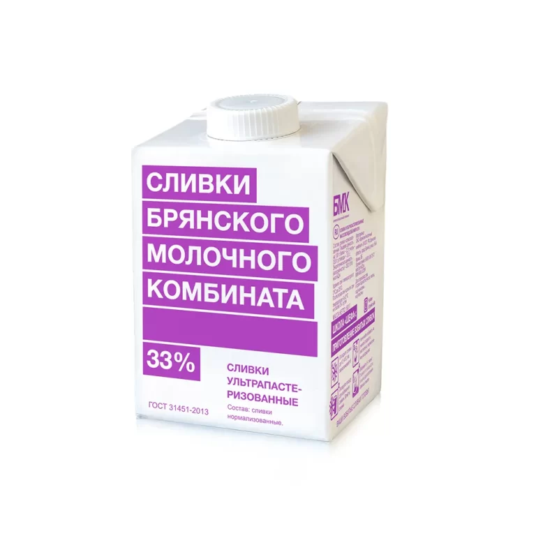 Сливки 33% БМК 0,5 л